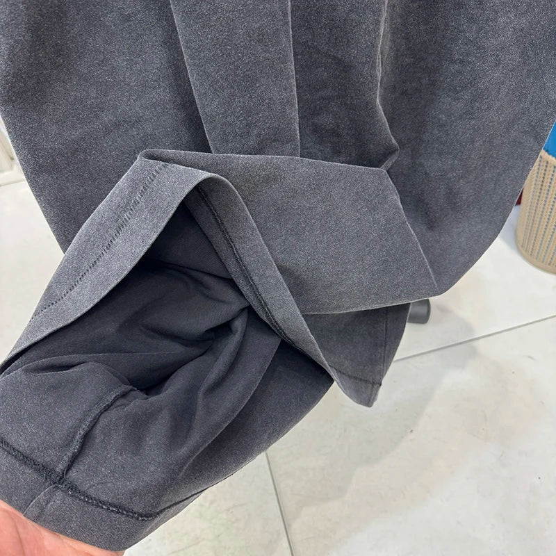 Saint Xxx Stb Men Clothing Washed Retro Portrait Print Character Print American Style Oversized T Shirt Streetwear