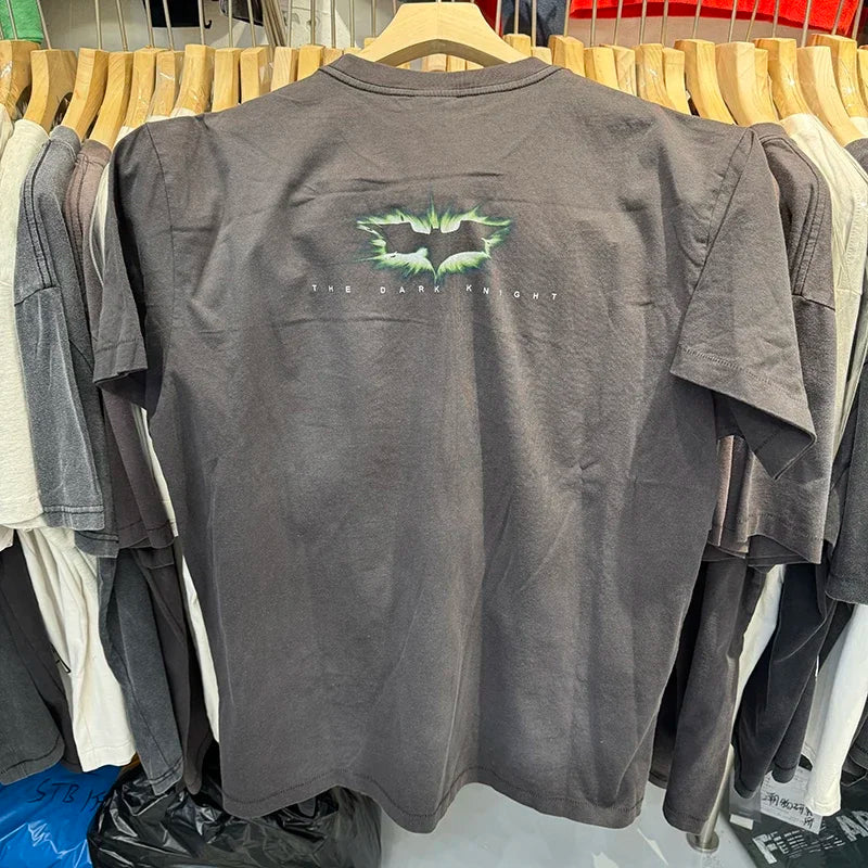 25SS Saint Xxx Stb Round Neck Clown Avatar Washed Print Vintage T Shirt