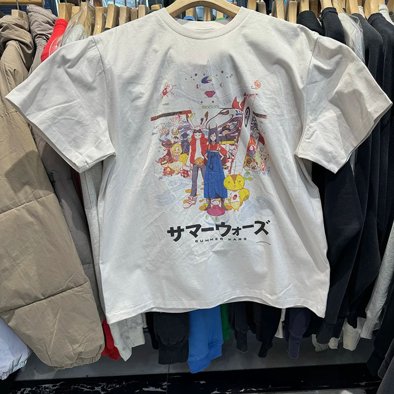 High Quality Saint X Summer Wars X Geeks Rule Casual Fashion Cartoon Short Sleeve T Shirt Couple Style