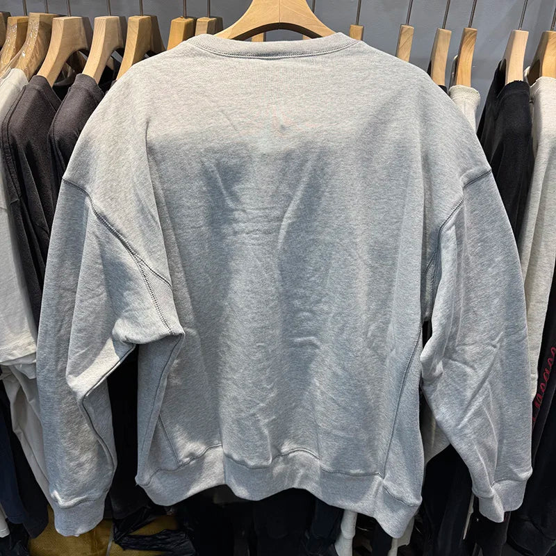 VTG SAINT Cartoon Angel Baby Retro Distressed Round Neck Loose Sweater Men Street Fashion Couple Pullover