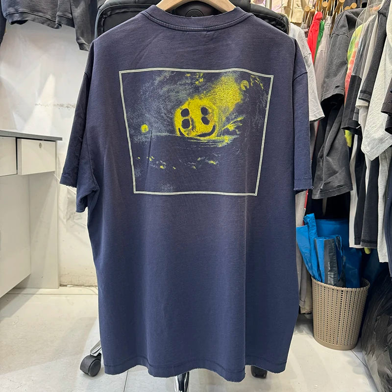 Washed Blue Saint X The Smashing Pumpkins Graphic T Shirts High Street Casual Men Women Fashion Summer Tees