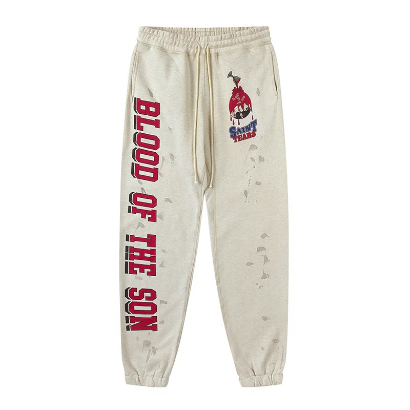 Saint Aries Retro Washed Hoodies High Street Casual Loose Men Sweatshirt Harajuku