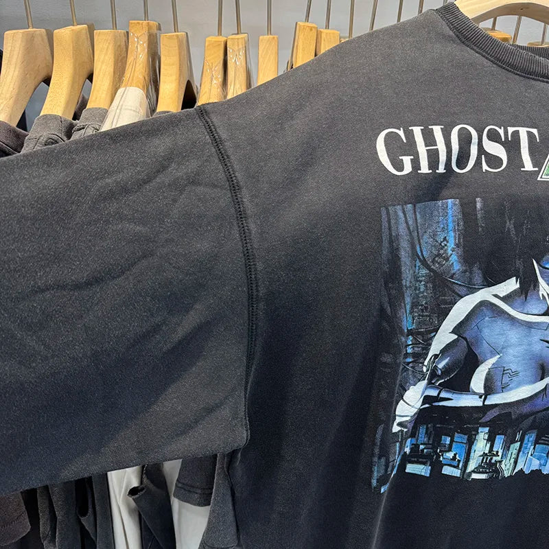 Harajuku Saint Shell Attack Team Vintage Cartoon Print Fashion Men Women Sweatshirts