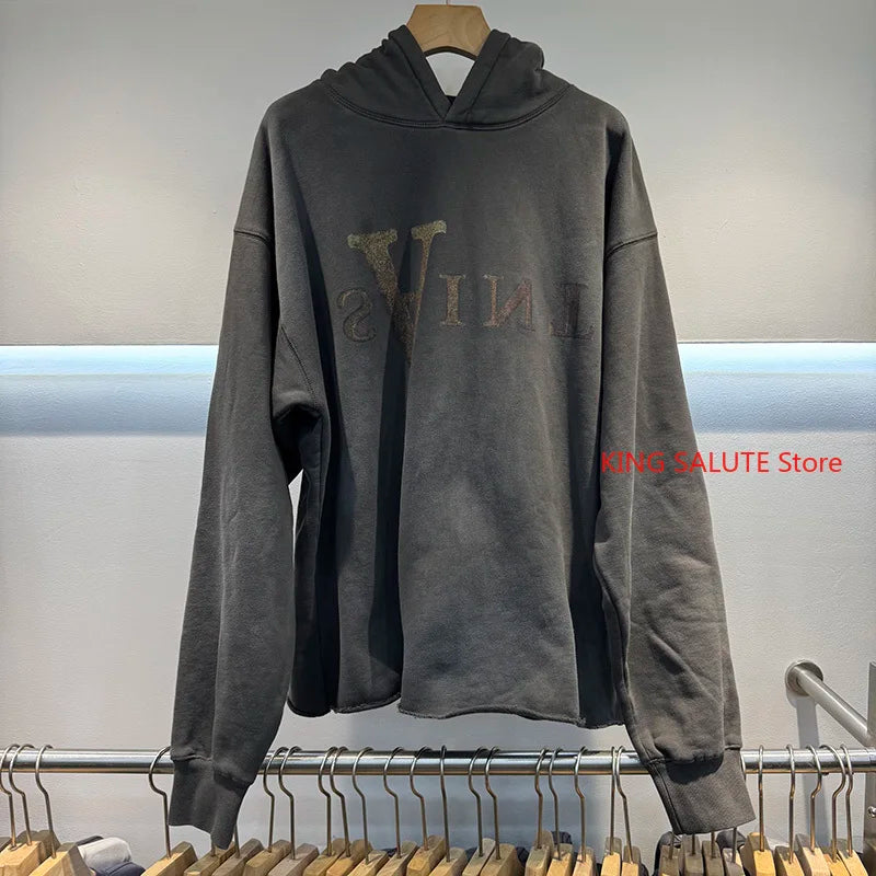 Winter Trend Saint Retro Washed High Quality Mens Clothing Hoodies High Street Casual Oversized Thicken Pullover