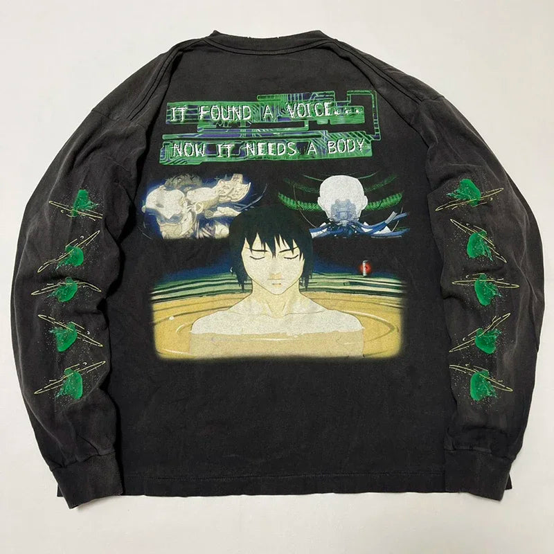 Co Branded Style Saint Retro Round Neck Shell Attack Team Cartoon Graphic T Shirts High Street Casual Men Women 1:1 Fashion Tees