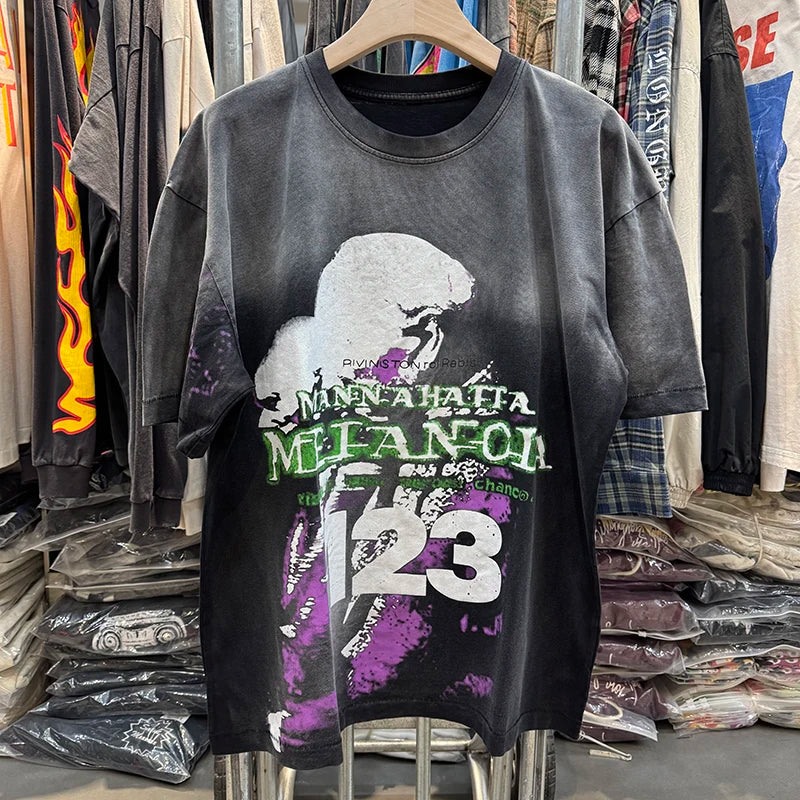 RRR123 MANNA META CVA Good Quality Print American Retro Men T Shirt