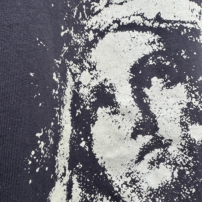 Luminous Series Saint Vintage Loose Short Sleeve Goddess Print T Shirts for Men Summer Street Fashion