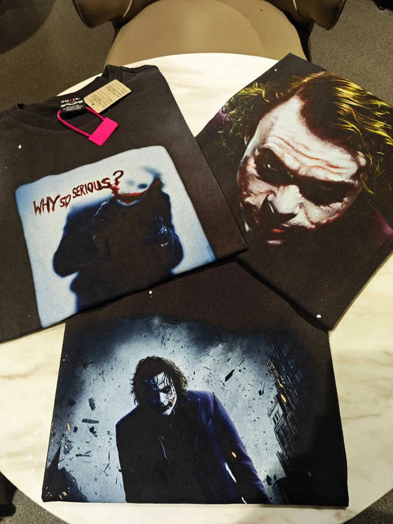 25SS Saint Xxx Stb Round Neck Clown Avatar Washed Print Vintage T Shirt