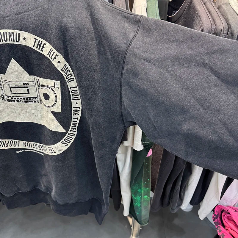 Winter Trend Saint Retro Washed High Quality Mens Clothing Hoodies High Street Casual Oversized Thicken Pullover