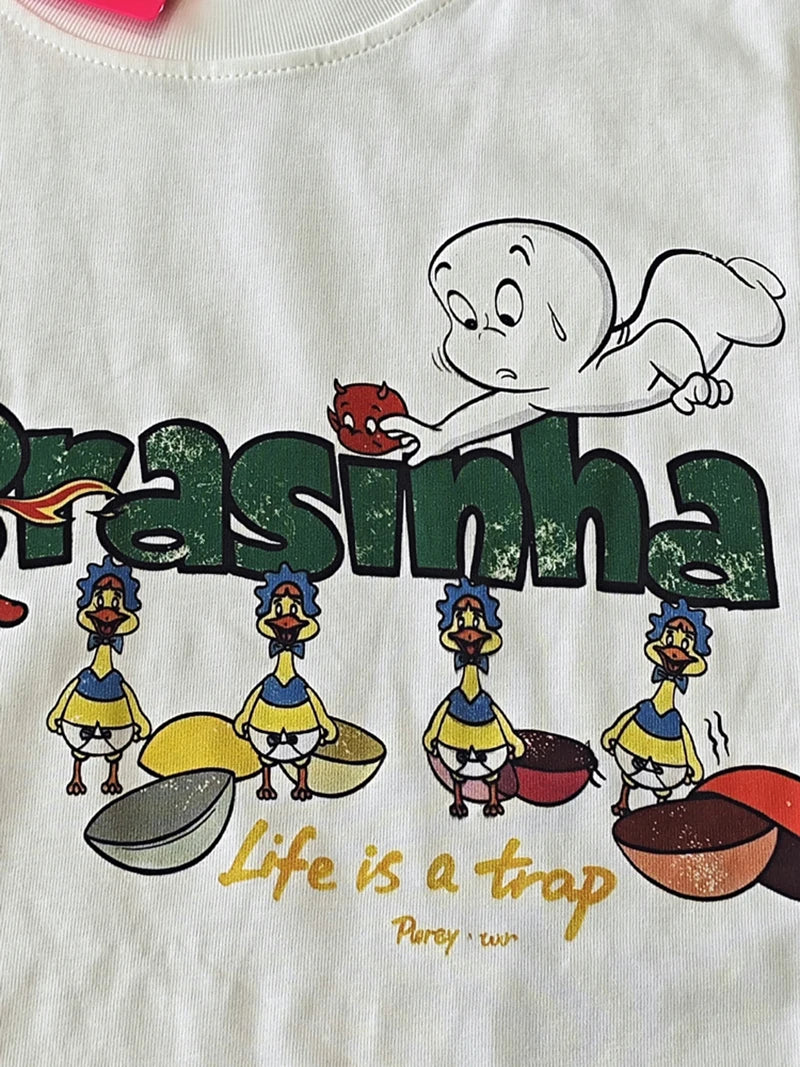 Fun Style Purey Summer Cotton Spitfire Elves Print Casual Men Women T Shirt Youth Fashion Short Sleeve