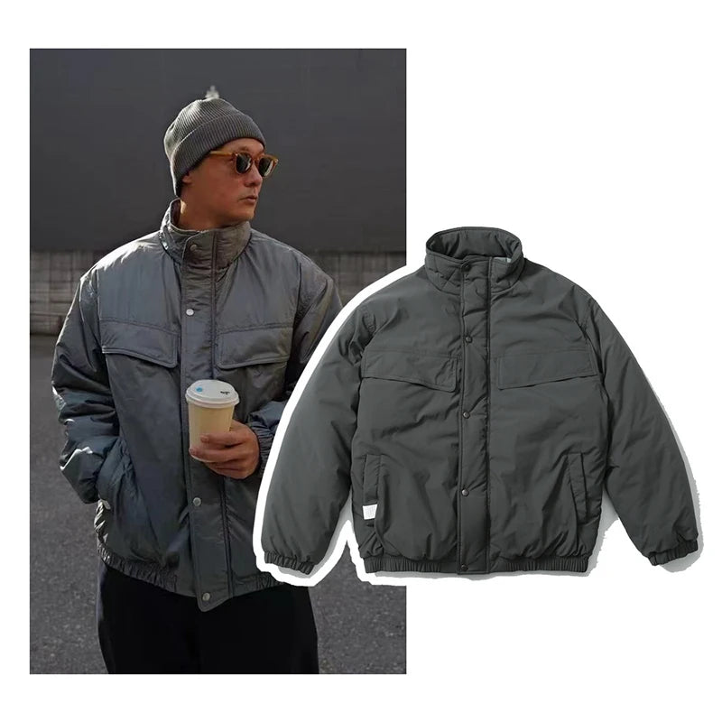 Good Quality MADNESS Autumn Winter Warm Thicken Windproof Parkas Grey Casual Men