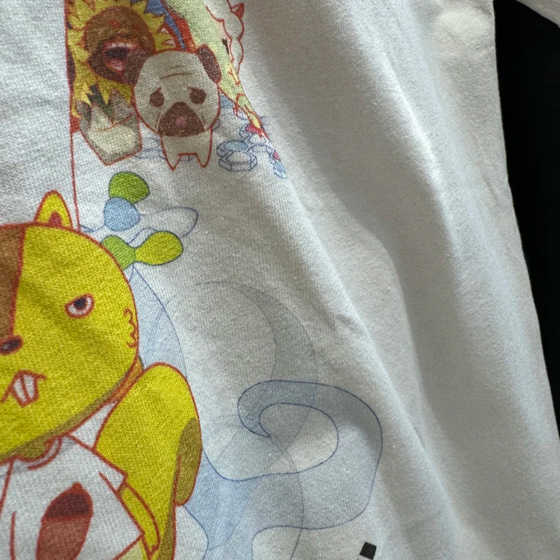 High Quality Saint X Summer Wars X Geeks Rule Casual Fashion Cartoon Short Sleeve T Shirt Couple Style