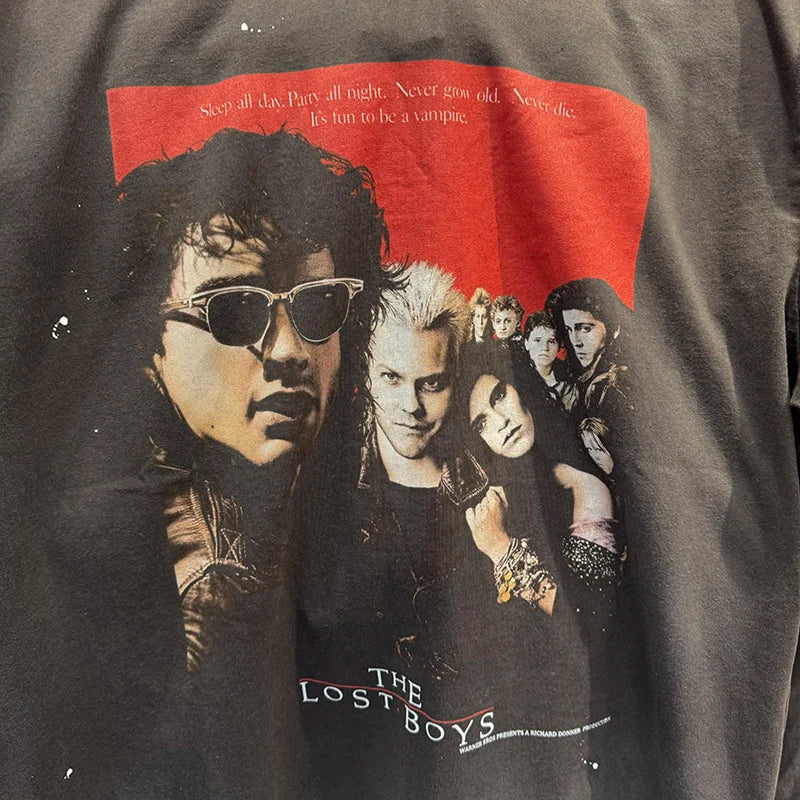 Saint 1987 The Lost Boy Retro Graphic T Shirts Pure Cotton Men Clothing