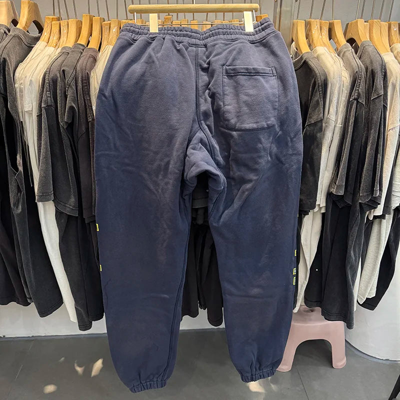 Washed Saint High Quality Letter Print Vintage Blue Casual Mens Pants