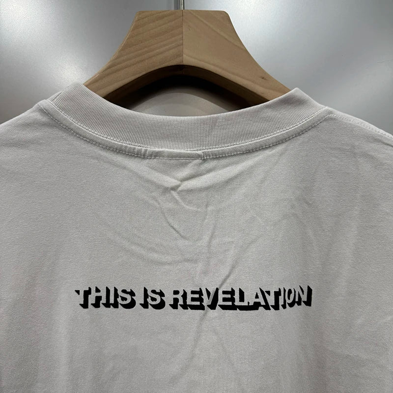 Simple Fashion Saint Letter Shadow Print Casual T Shirt Men Clothing