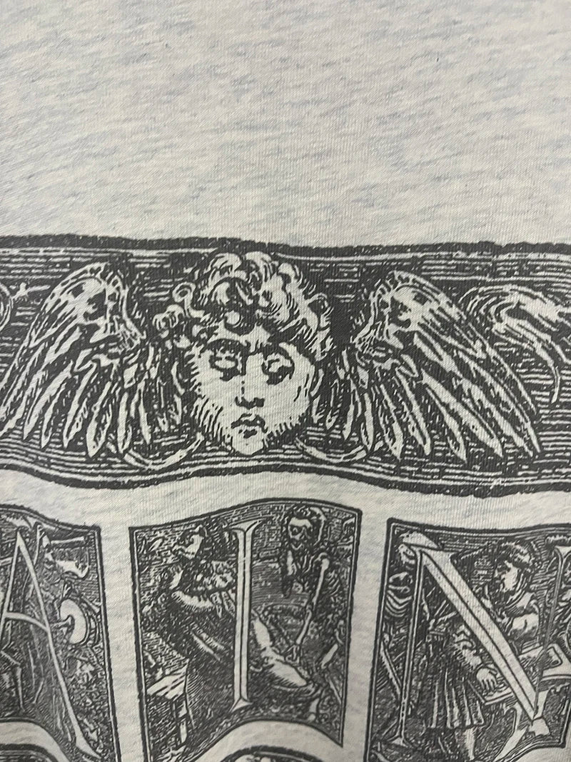 Vintage Casual Saint X Tears Graffiti Hole Breaking Style Skulls Print Graphic T Shirts Streetwear Men