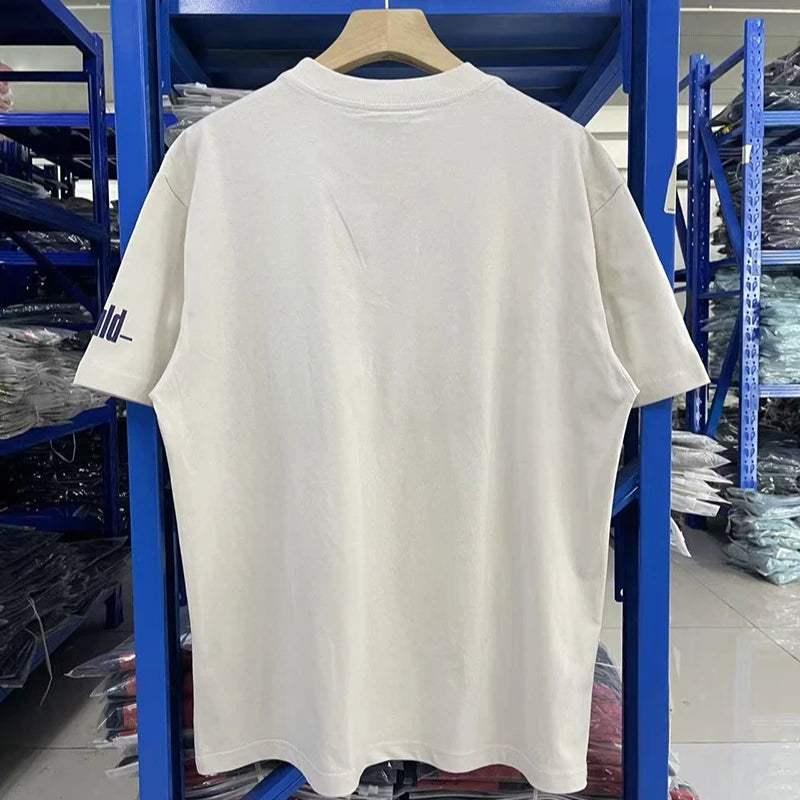 2025 Summer Loose Round Neck Masked Joker Printed Vintage T Shirt Men Street Fashion