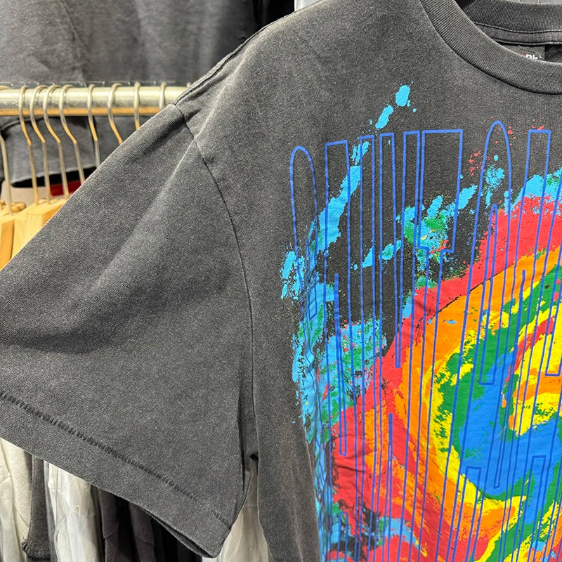 Saint Xxx Stb High Quality Cotton Abstract Storm Print Graphic T Shirts Fashion Popular Men Women Short Sleeve