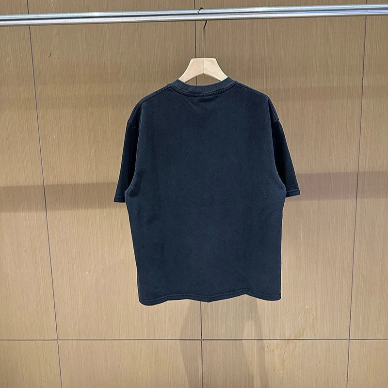 Vintage Bieber Sun Print Hip Hop Graphic T Shirts High Street Casual Cotton Men Summer Tee