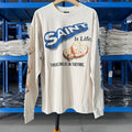 Fashion SAINT Loose Biscuit Print High Street Casual Men Women Vintage T Shirt Autumn and Winter Tops