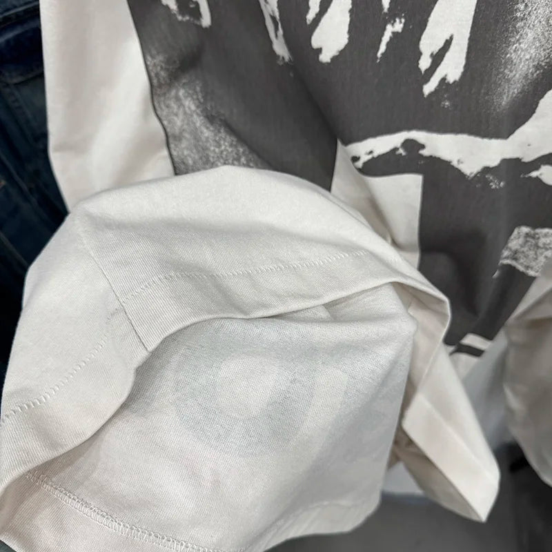 Autumn Trend RRR123 X SV77 Graphic T Shirts High Street Casual Pure Cotton Long Sleeves Tees