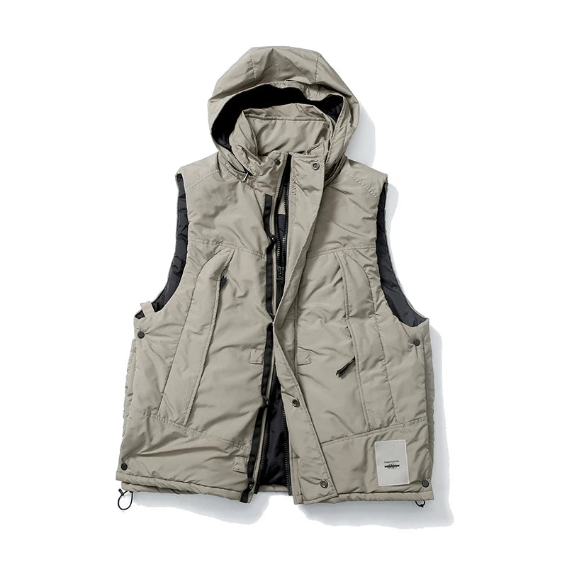 MADNESS Good Quality Cotton Padded Vest Solid Casual Fashion Men Winter Coat