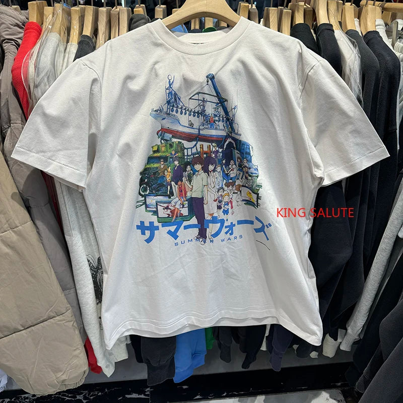 High Quality Saint X Summer Wars X Geeks Rule Casual Fashion Cartoon Short Sleeve T Shirt Couple Style