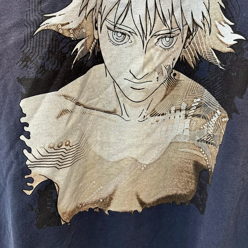 High Quality Saint Round Neck Loose Cartoon Japan Style Graphic T Shirts Street Fashion Men Women 1:1 Vintage Tees