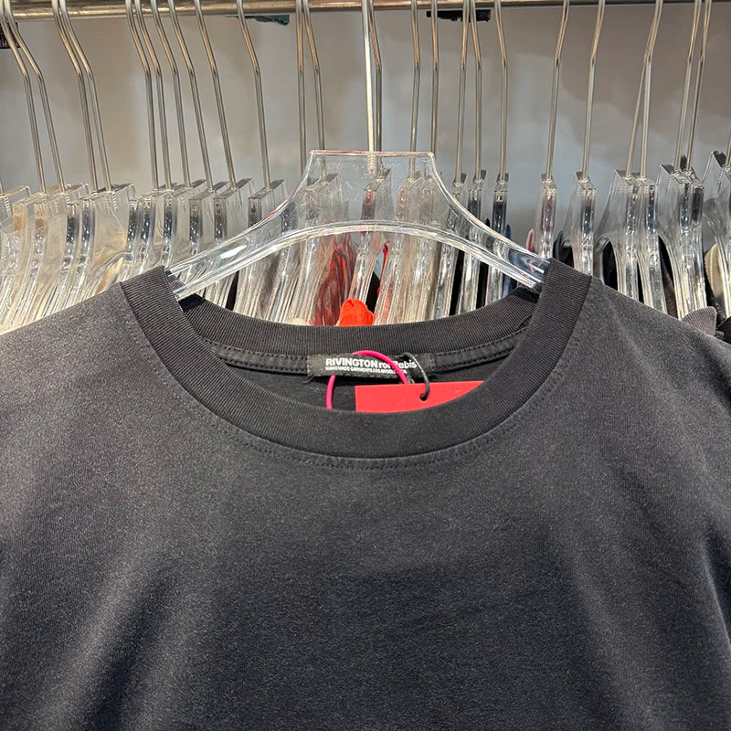 RRR123 X SAINT Wings Series Crewneck Oversized T Shirt High Street Casual Men Women Fashion Summer Tops