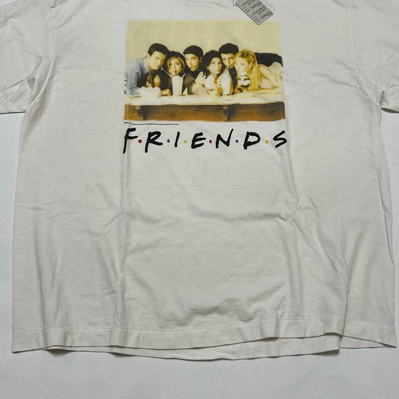 Commuting Style Saint X FRIENDS High Quality Theme Print Graphic T Shirts Retro Pure Cotton Men Women 1:1 Summer Tops