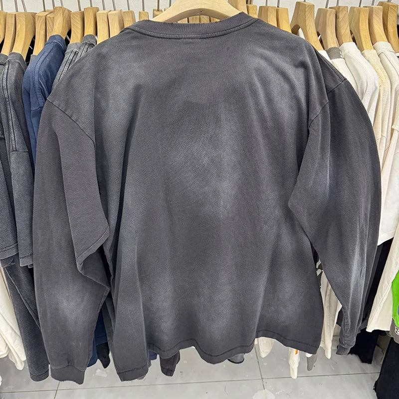 Commuting Style Saint Colorful Letter Print Men Women T Shirts Casual Fashion Autumn Tops