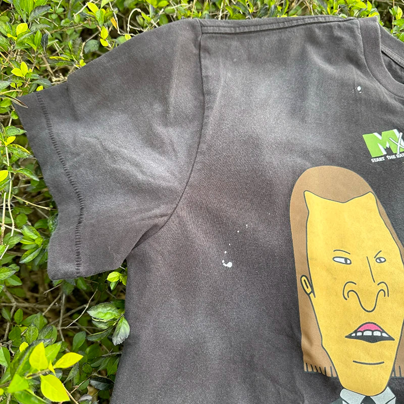 Fun Style Start The Paoture Vintage T Shirt High Quality Letter Print Casual Loose Saint Summer Tops