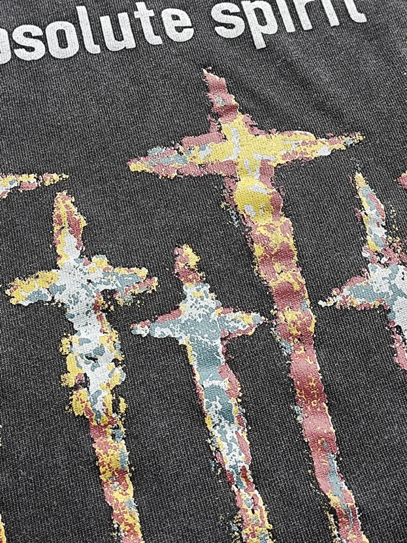 VTG Nine Toothed Nail Round Neck Oversized T Shirt Men High Street Casual Summer Cotton Saint Fashion Short Sleeve