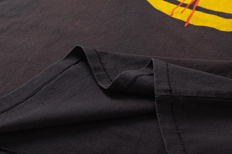 Saint High Quality Casual Loose Smiling Print Men T Shirt