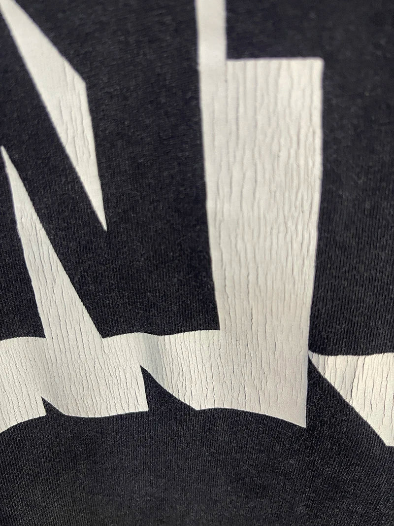 Washed Saint Crack Stereoscopic American Style Vintage T Shirt Street Fashion