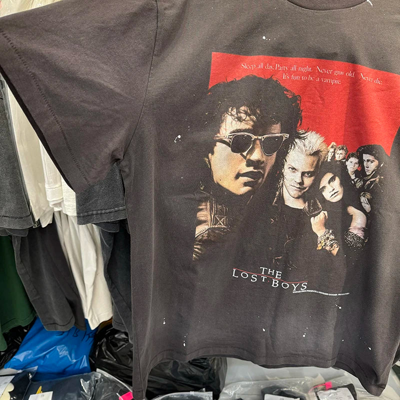 Saint 1987 The Lost Boy Retro Graphic T Shirts Pure Cotton Men Clothing