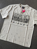 Casual Summer Saint Washed FRIENDS Graphic T Shirts Pure Cotton Loose Short Sleeve