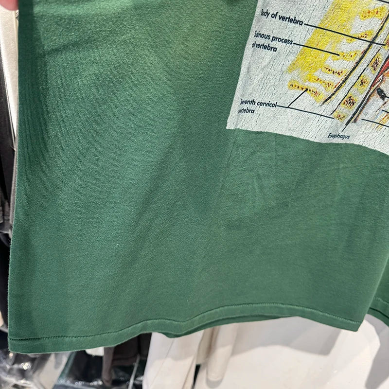 SAINT X CPFM Washed Green High Quality Oversized T Shirt Stars Retro Cotton Short Sleeve Men Versatile Tees