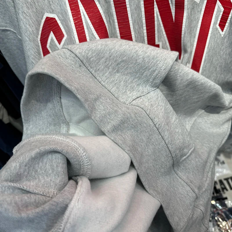 Fashion Grey Saint Vintage Hoodie High Street Casual Men Women 1:1 Winter Tops Best Quality