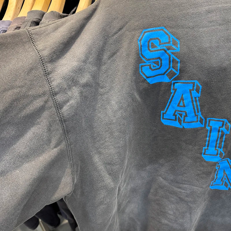 Harajuku Saint Thicken Angel Print Series Hoodies for Men Loose High Quality Vintage Autumn Winter Tops