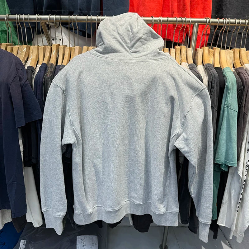 Fashion Grey Saint Vintage Hoodie High Street Casual Men Women 1:1 Winter Tops Best Quality