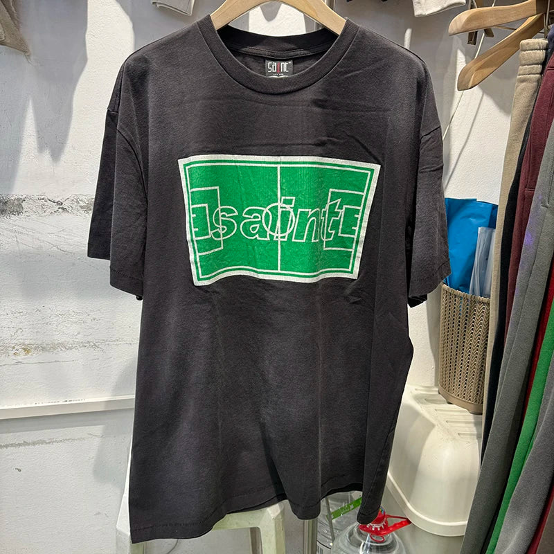 Fashion Casual Saint Night Hymn Letter Print Graphic T Shirts Men Clothing