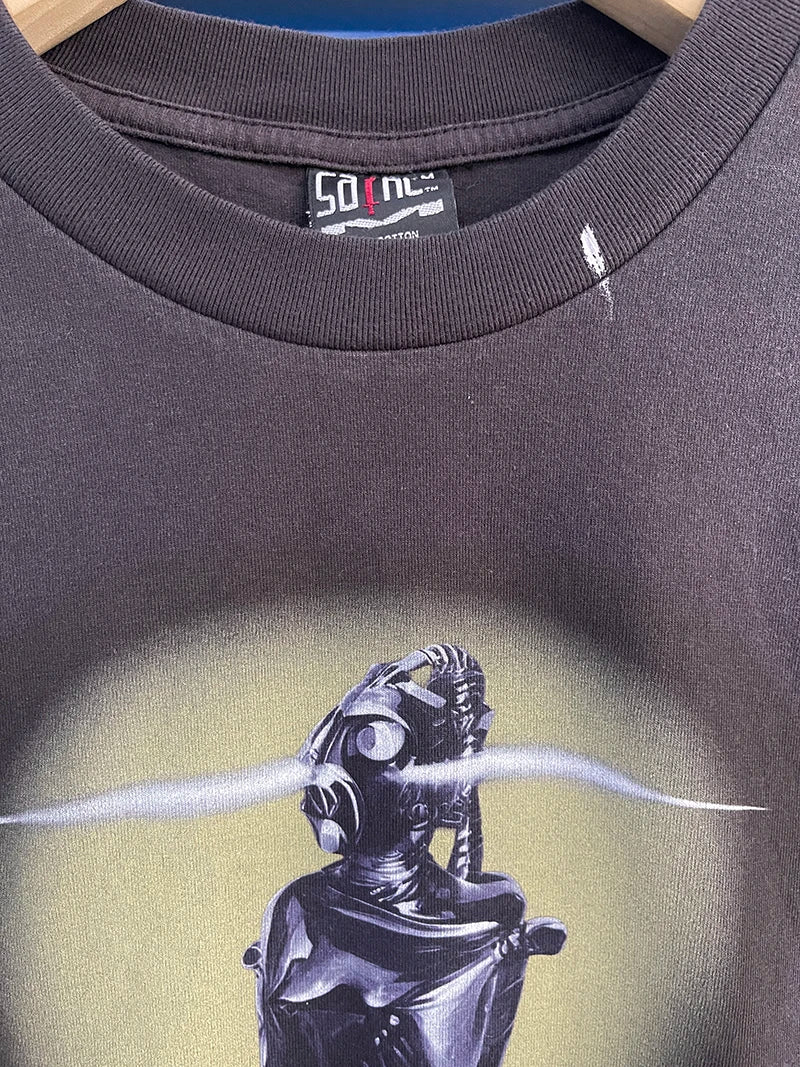 2025 Mechanical Style Washed Distressed Graphic T Shirts High Street Casual Men Women Men Women 1:1 Fashion Tees