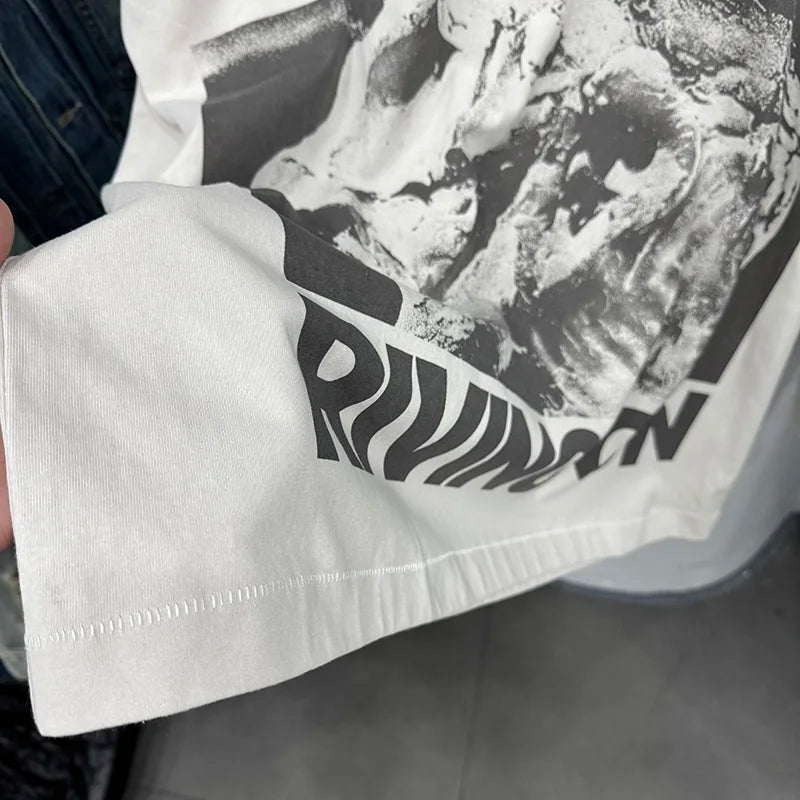 Autumn Trend RRR123 X SV77 Graphic T Shirts High Street Casual Pure Cotton Long Sleeves Tees