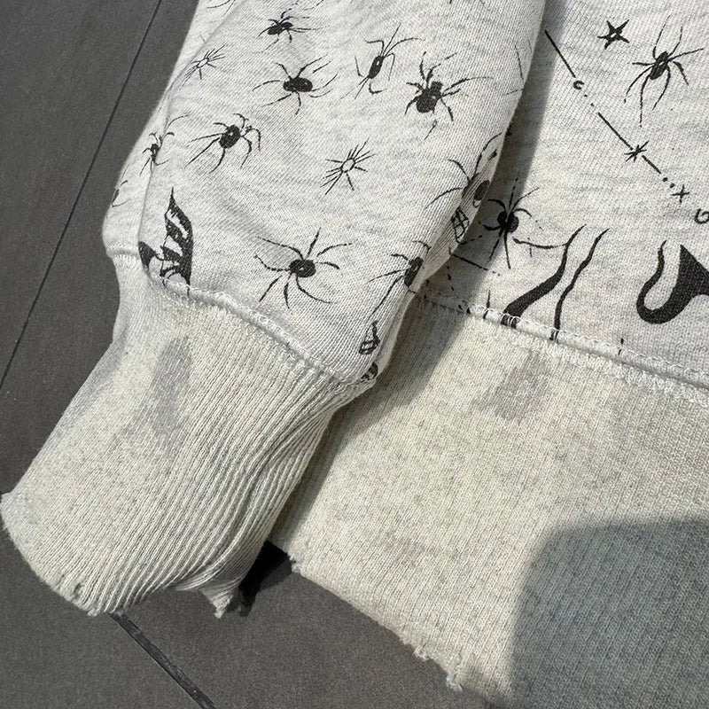 Street Trends Saint Abstract Pattern Oversized Hip Hop Vintage Hoodies Men