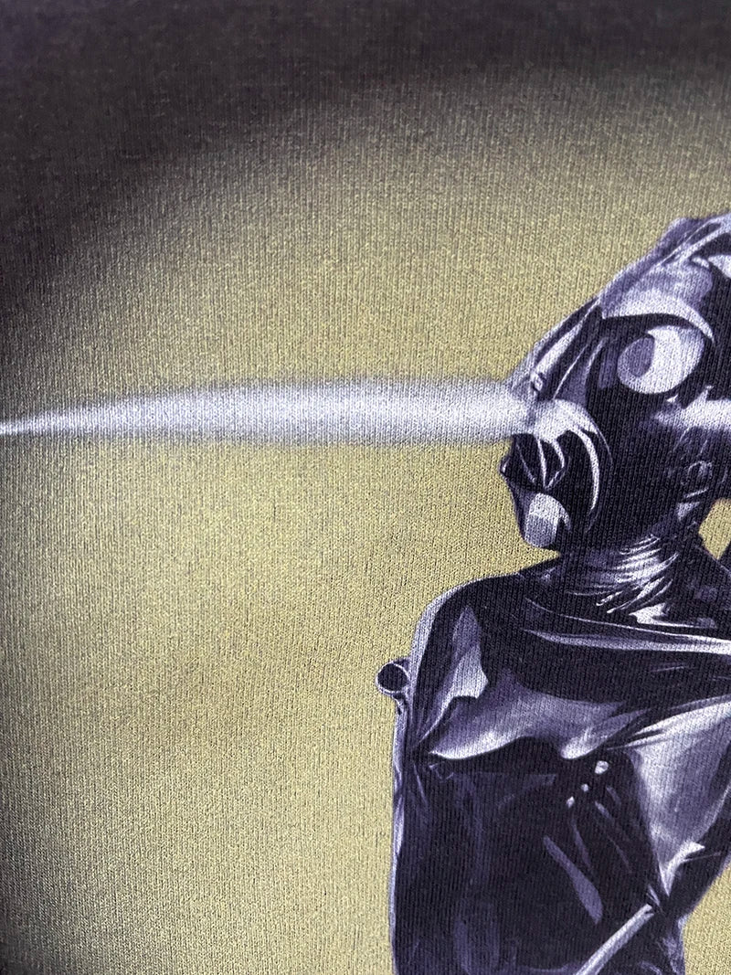 2025 Mechanical Style Washed Distressed Graphic T Shirts High Street Casual Men Women Men Women 1:1 Fashion Tees