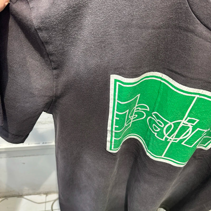 Fashion Casual Saint Night Hymn Letter Print Graphic T Shirts Men Clothing